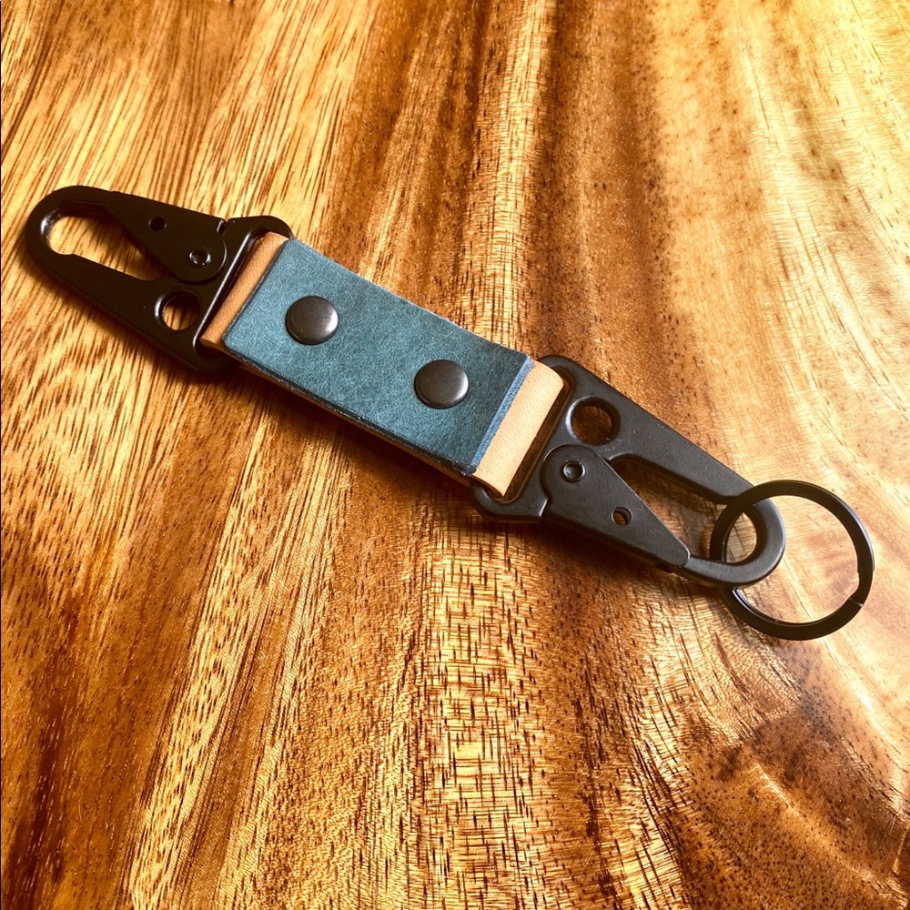 Waimanalo Leather Key Clip. Made in Hawaii!